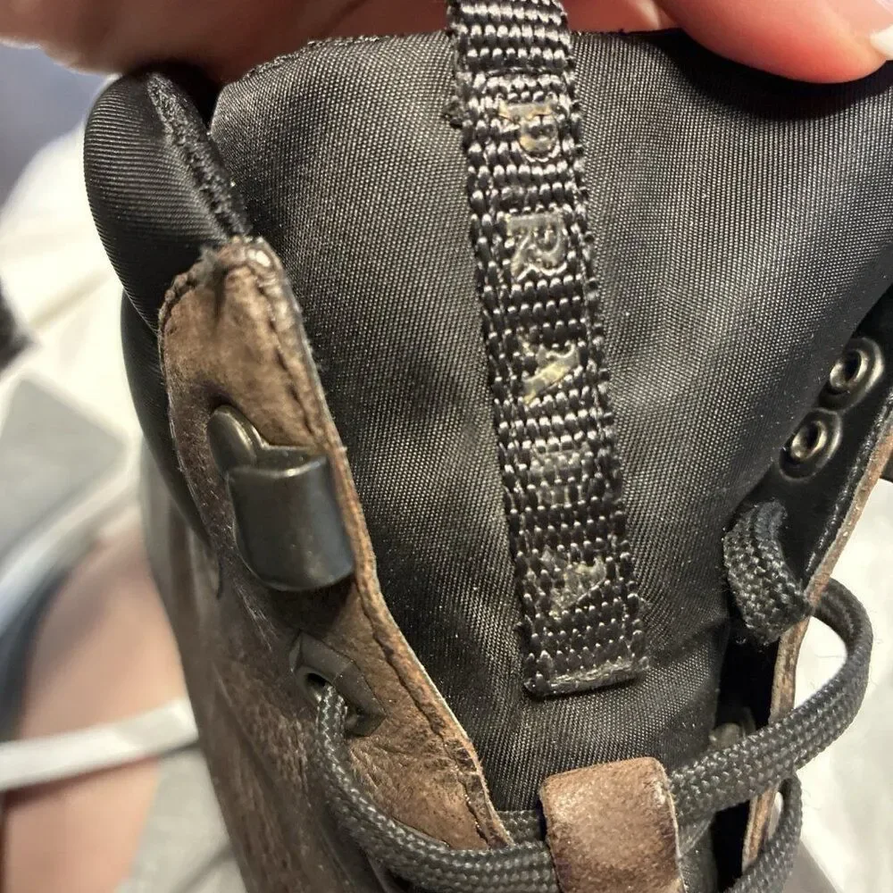 Prada Sport Authentic Mens Brown Leather High Top Ankle Boots Sneakers 7 - Picture 8 of 9